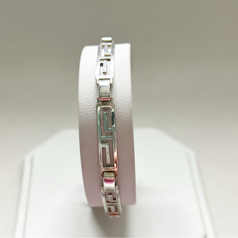 Vintage Greek Key Sterling Silver Bracelet